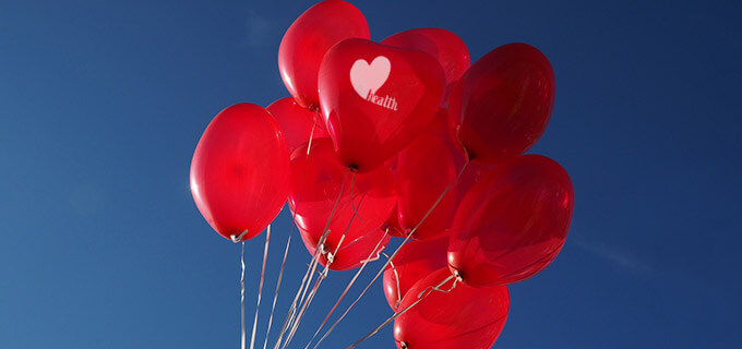 Bedruckte Herzluftballons zu Weihnachten